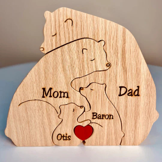 Personalized wooden puzzle: a unique family keepsake 